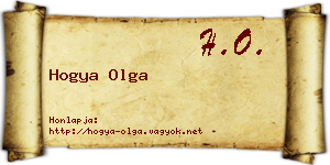 Hogya Olga névjegykártya